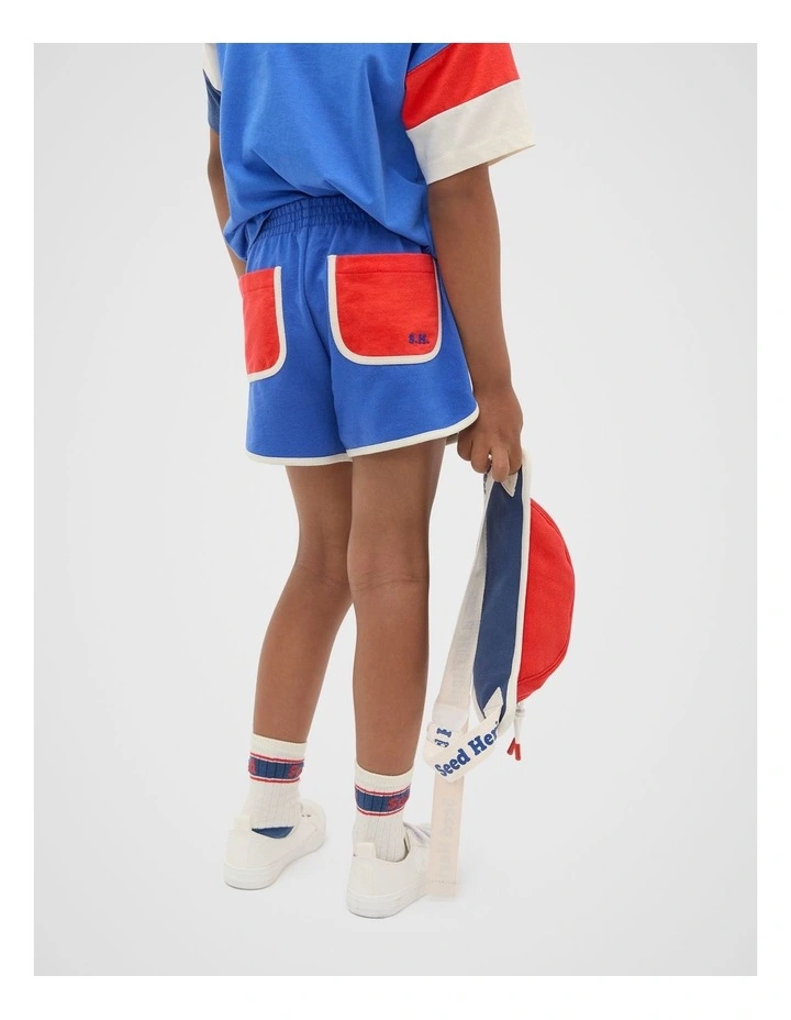 Retro Pocket Short in Azure Blue image 2