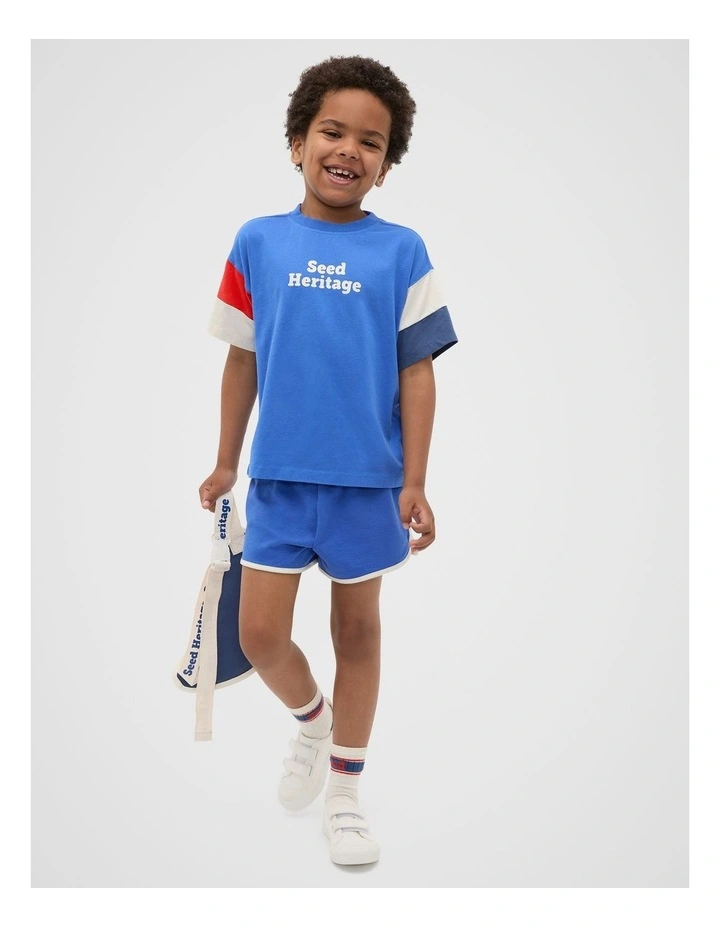 Retro Pocket Short in Azure Blue image 3