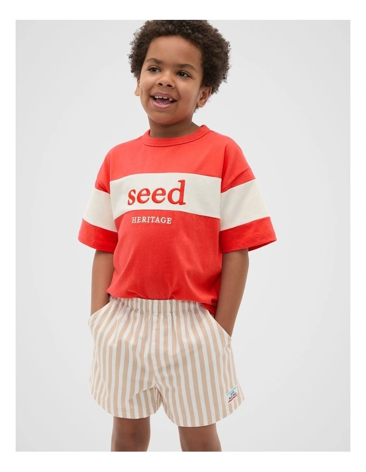 Core Relaxed Logo Tee in Strawberry Red image 1