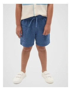 Patch Pocket Short in Washed Navy