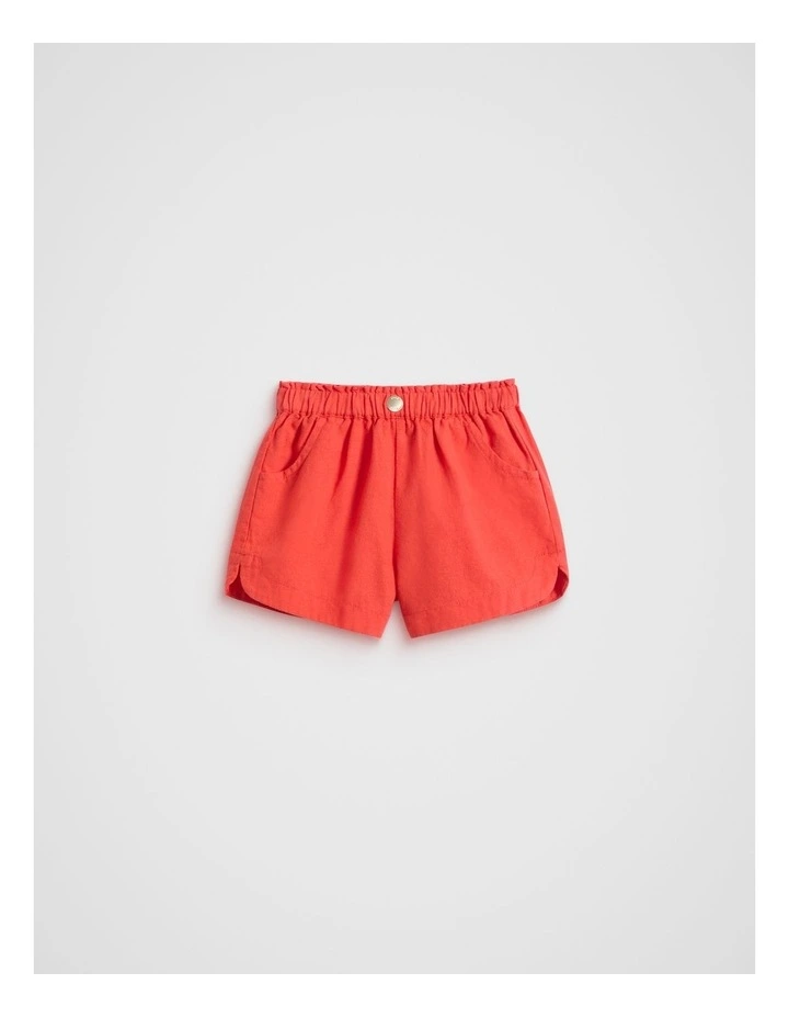 Pull On Shorts in Red image 1