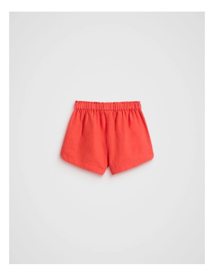 Pull On Shorts in Red image 2
