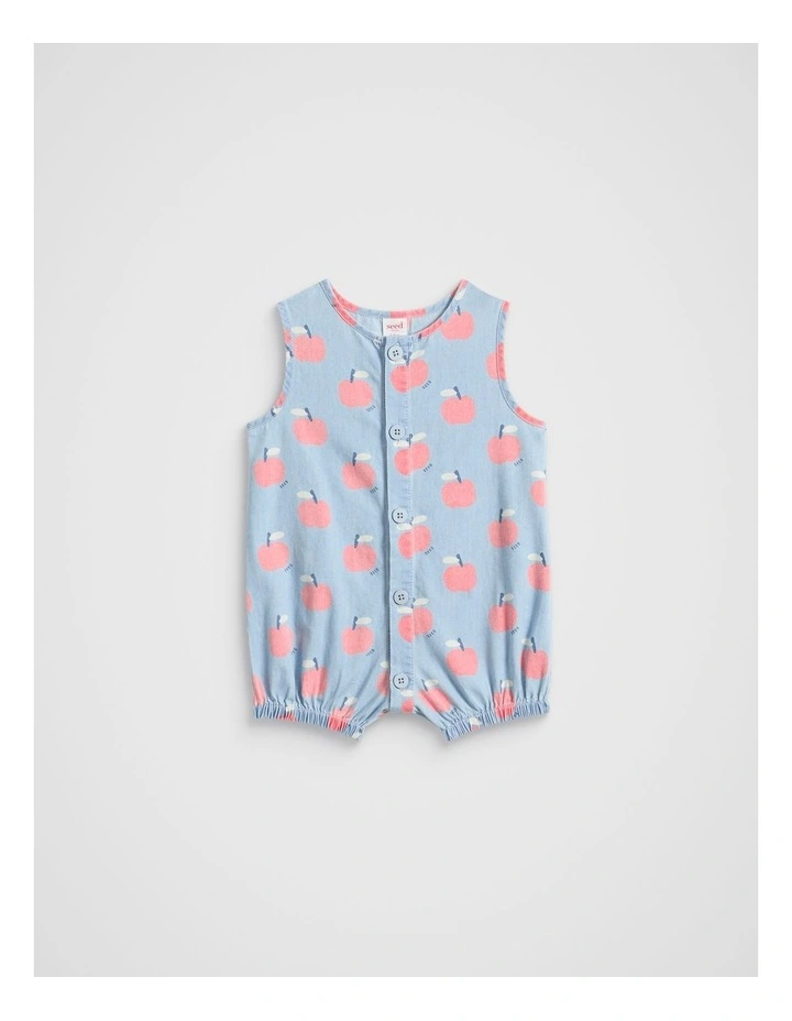Chambray Apple Romper image 1