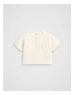 Cheesecloth Pocket Shirt in Vintage Cream