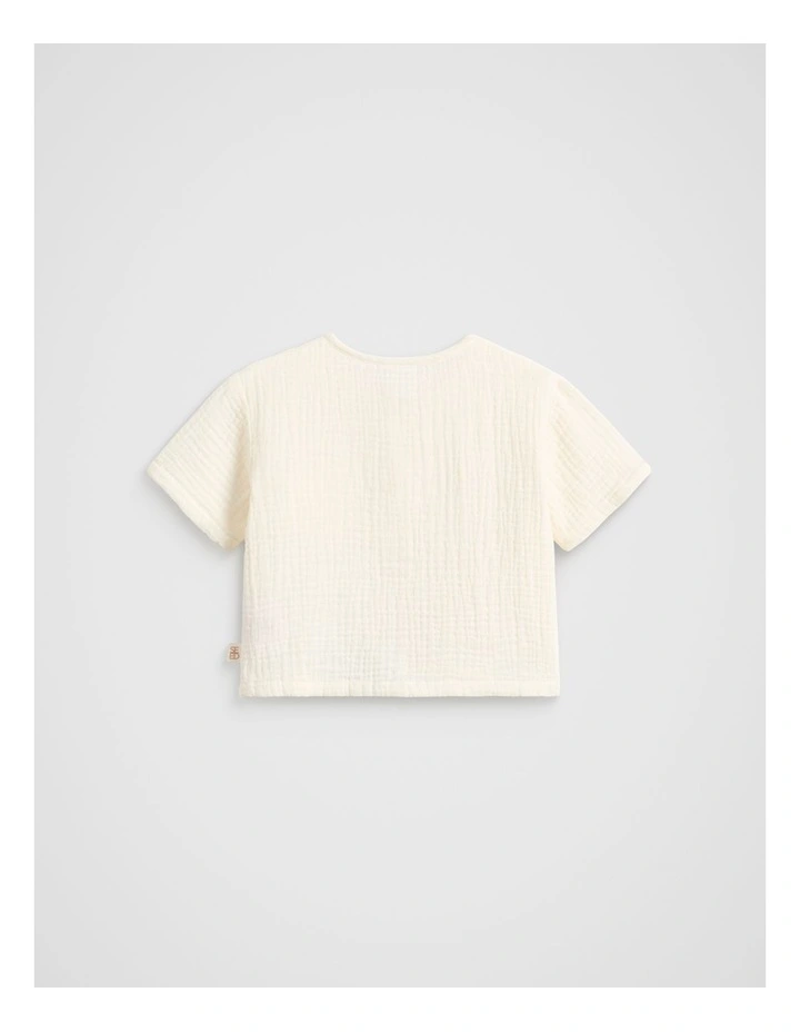 Cheesecloth Pocket Shirt in Vintage Cream image 2