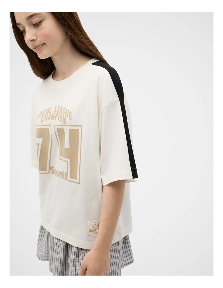 Relaxed Tee in Classic Cream image 3