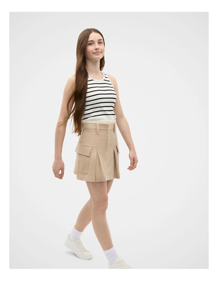 Striped Knit Tank in Classic Cream image 3