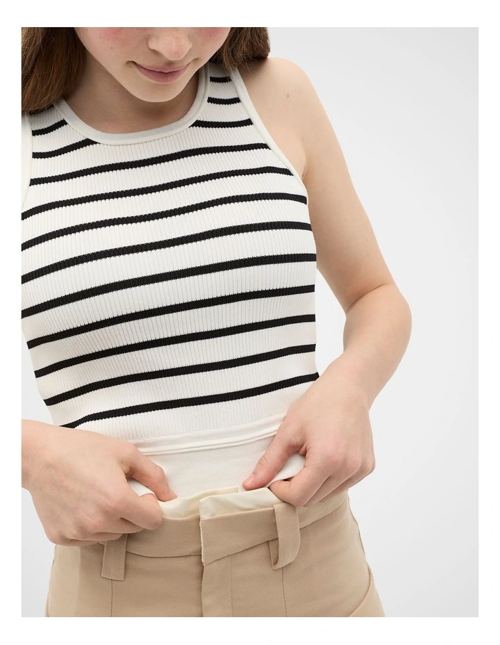 Striped Knit Tank in Classic Cream image 4