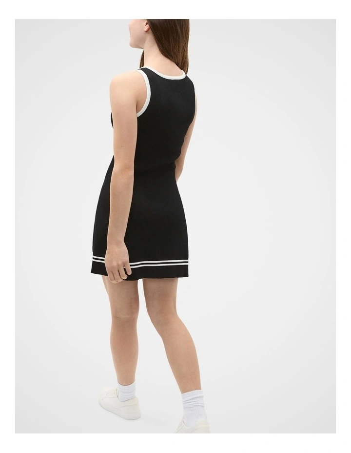 Knit Logo Dress in Black image 2