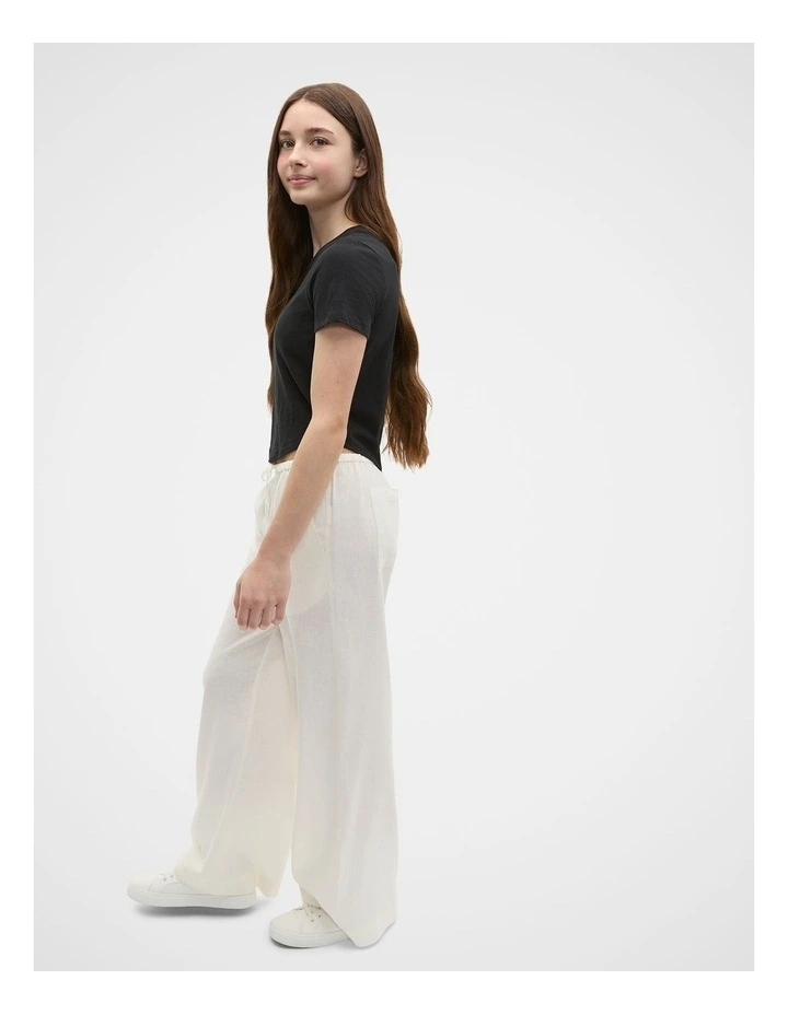 Crew Neck Logo Tee in Black image 4