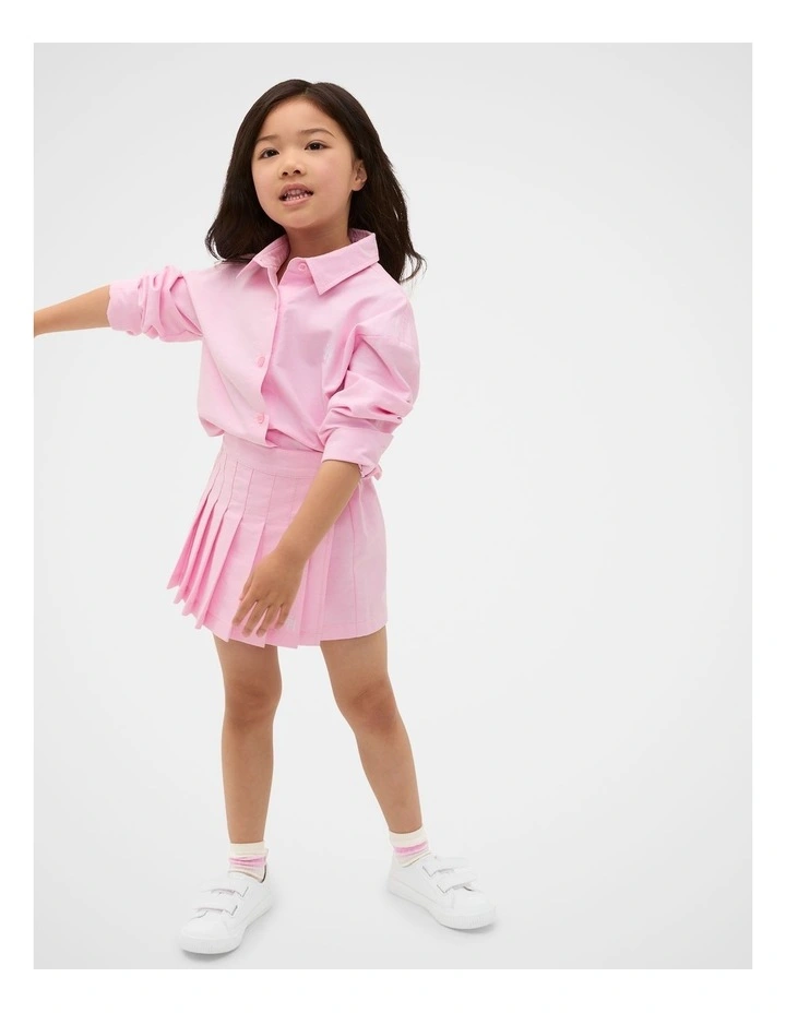 Relaxed Oxford Shirt in Candy Pink image 3