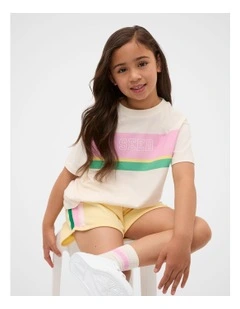 Sporty Logo Tee in Classic Cream