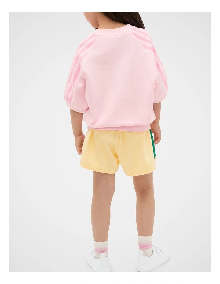 Stripe Logo Track Tee in Pink Lemonade image 2