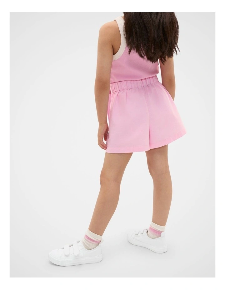 Pleat Oxford Skort in Candy Pink image 2