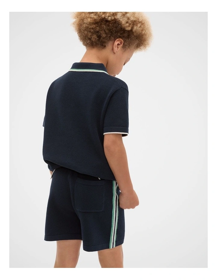 Knit Sports Short in Midnight Blue image 2