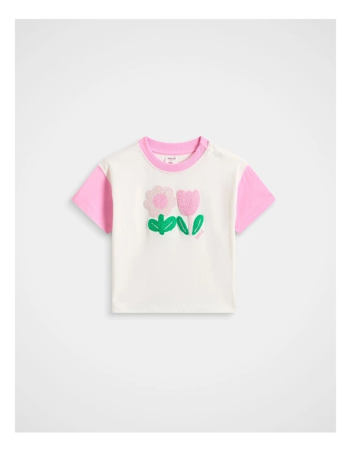 Flower Tee in Classic Cream image 1