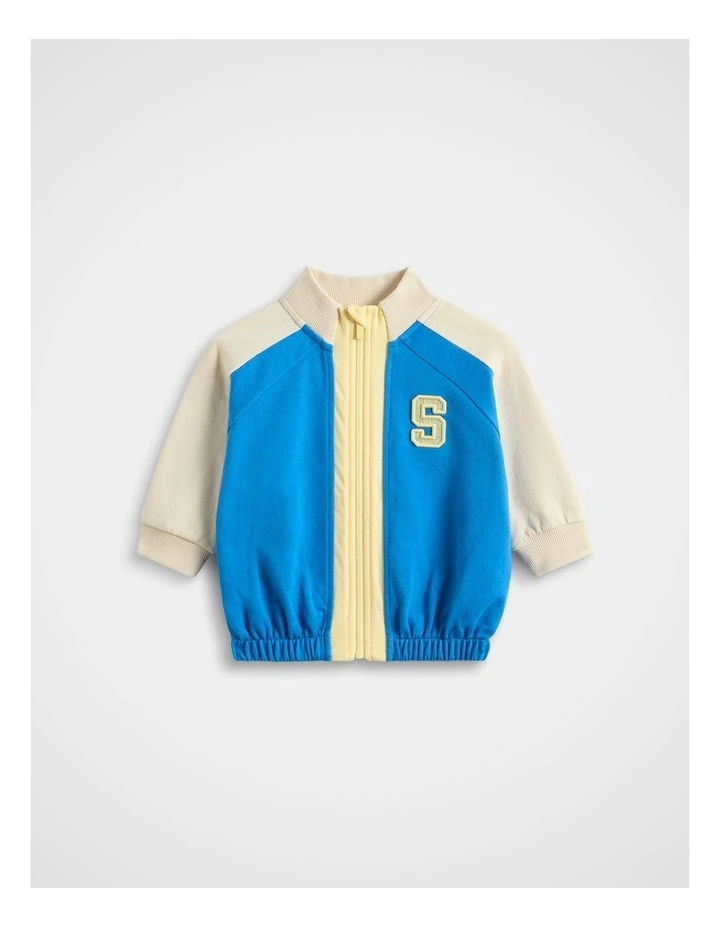 Zip Through Sweat in Captain Blue image 1