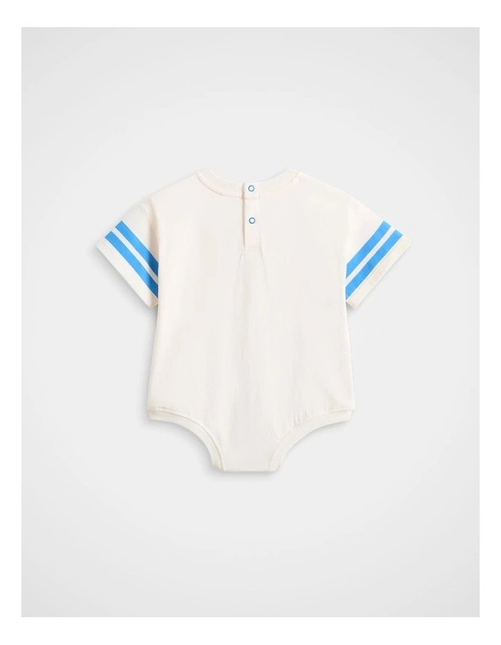 Sporty Logo Romper in Classic Cream image 2