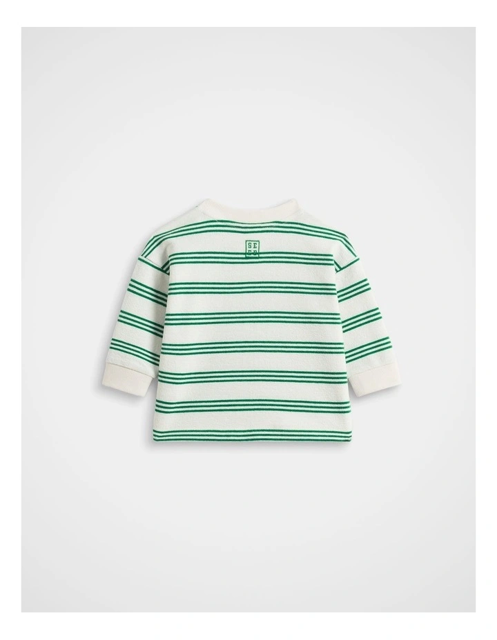 Stripe Sweat in Evergreen Stripe image 2