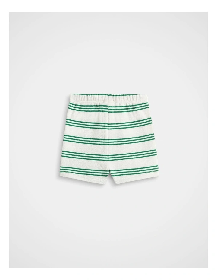 Stripe Fitted Short in Evergreen Stripe image 2