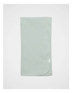 Core Rib Logo Wrap in Sage Stripe