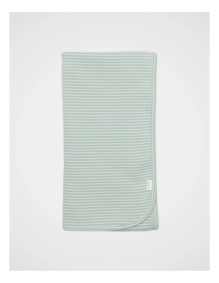 Core Rib Logo Wrap in Sage Stripe image 1
