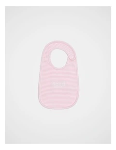 Core Logo Dribble Bib in Posie Stripe