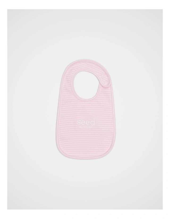 Core Logo Dribble Bib in Posie Stripe image 1