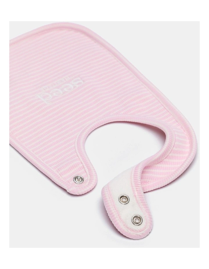 Core Logo Dribble Bib in Posie Stripe image 2