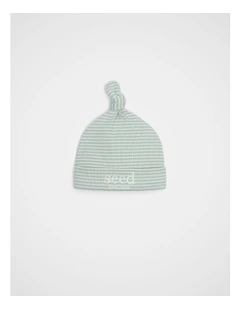 Core Rib Logo Hat in Sage Stripe