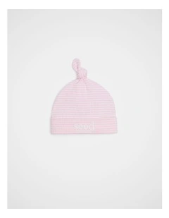 Core Rib Logo Hat in Posie Stripe