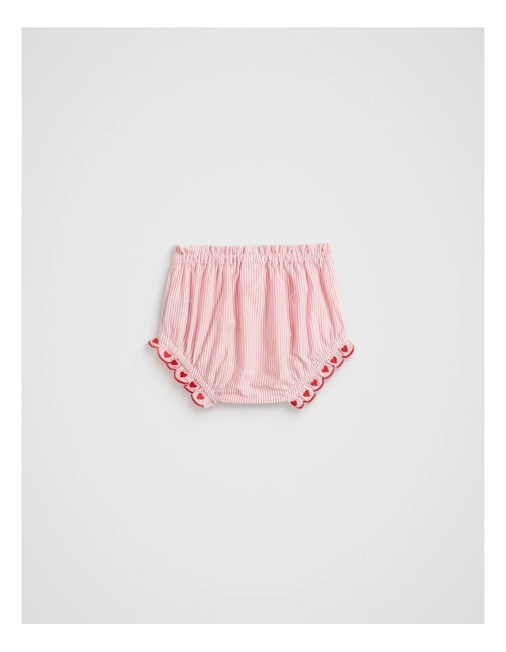 Stripe Scallop Bloomer in Strawberry Red image 2