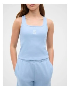 Square Neck Logo Tank