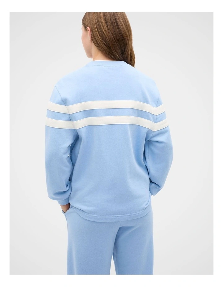 Relaxed Logo Crew Sweat in Cloud Blue image 2