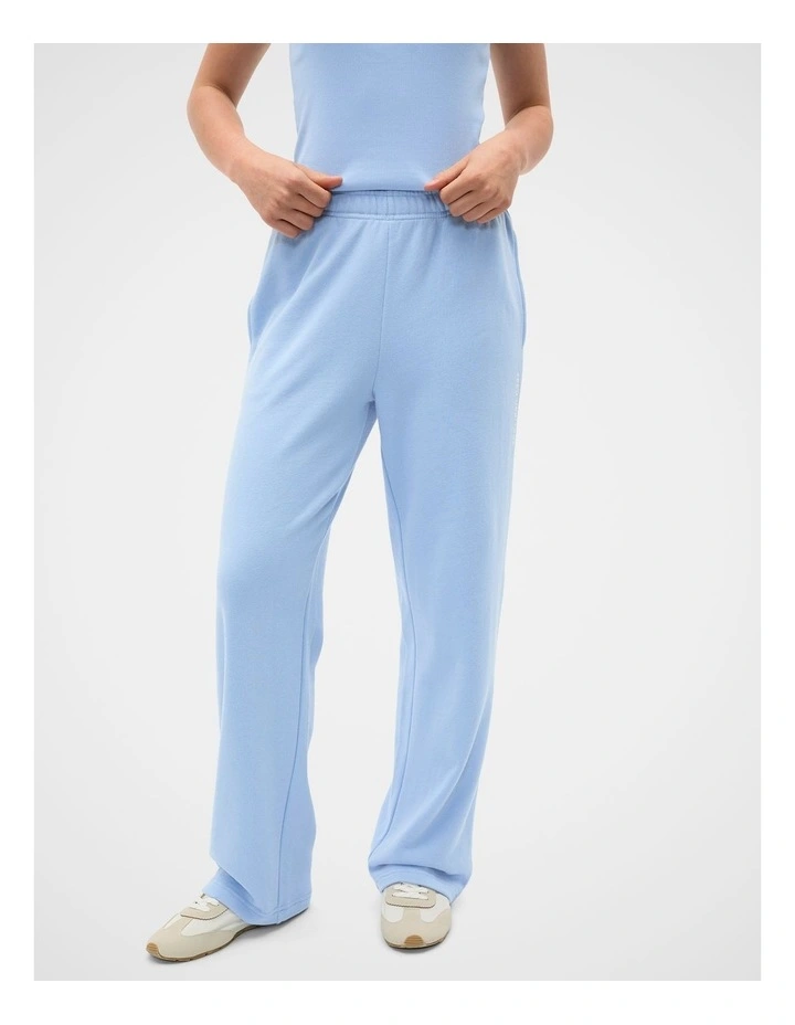 Roll Waist Logo Track Pant in Cloud Blue image 1