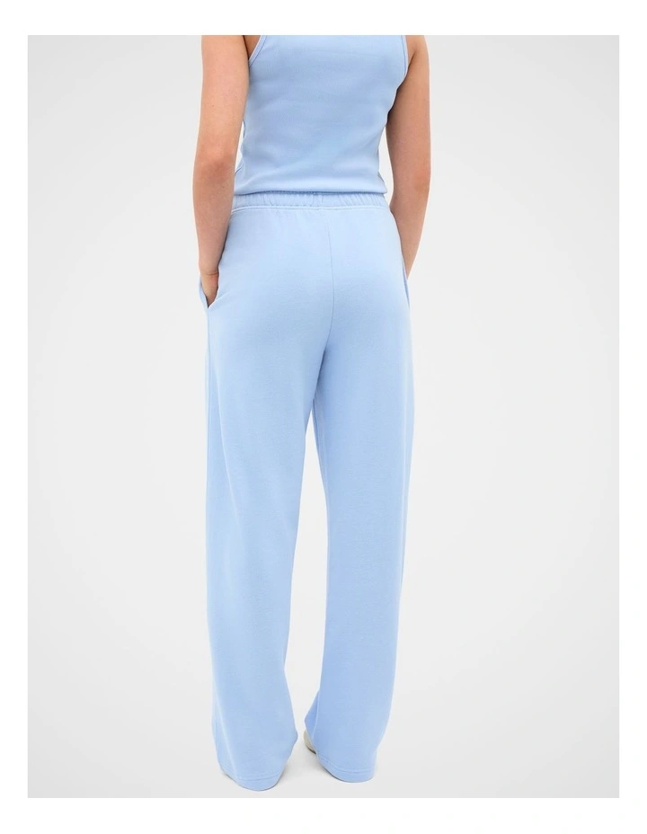 Roll Waist Logo Track Pant in Cloud Blue image 2