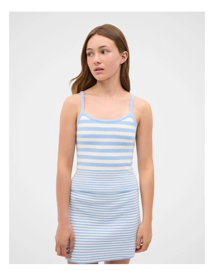 Stripe Knit Tank in Cloud Blue image 1
