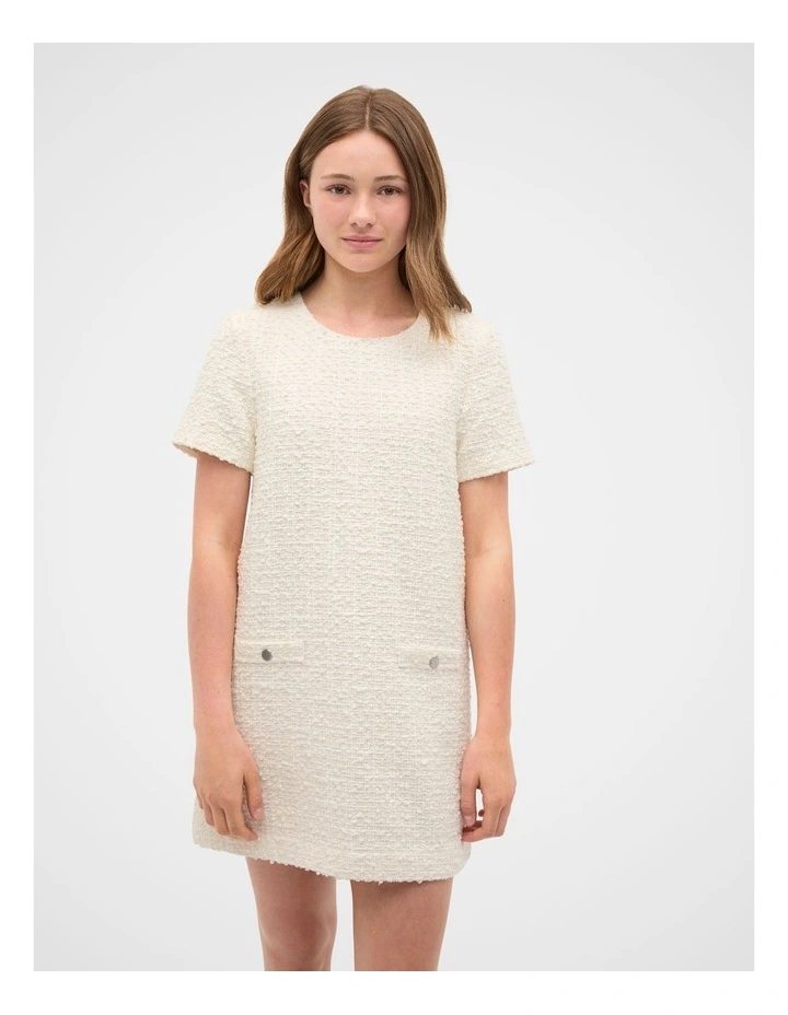 Tweed Dress in Classic Cream image 1