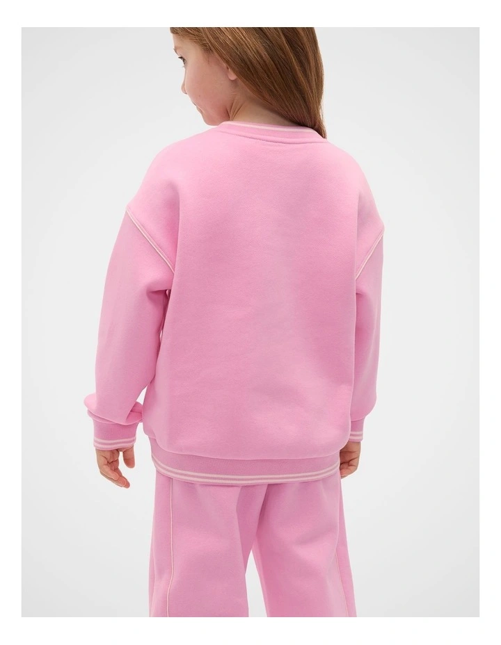 Core Logo Sweat in Candy Pink image 2