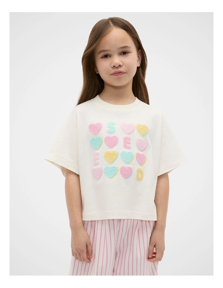 Heart Tee in Classic Cream image 1