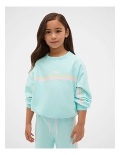 Logo Sweater in Aqua Mint