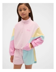 Logo Zip Through in Pink Lemonade