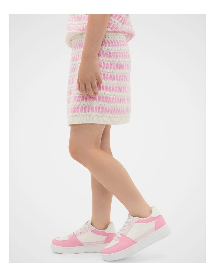 Jacquard Knit Skirt in Candy Pink image 1