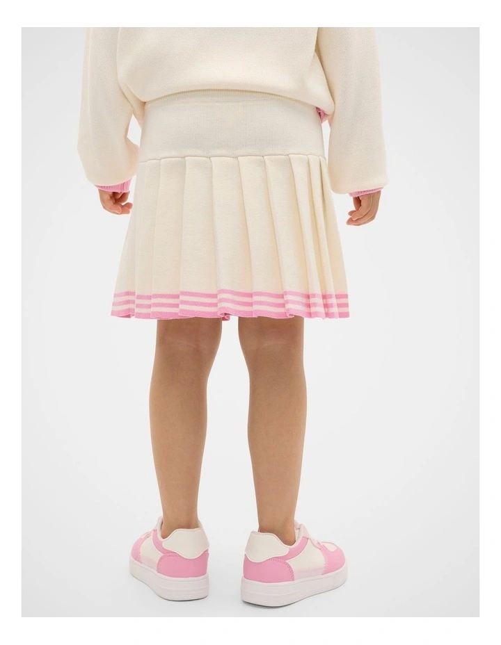 Pleat Knit Skirt in Classic Cream image 2