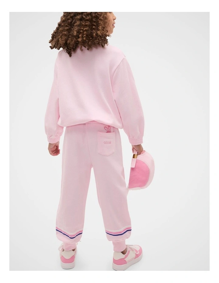 Bunny Zip Through Sweat in Pink Lemonade image 2