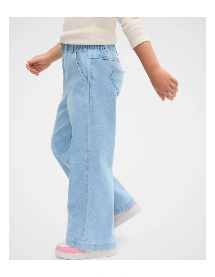 Heart Pocket Denim Jean in Cloud Blue Wash image 1