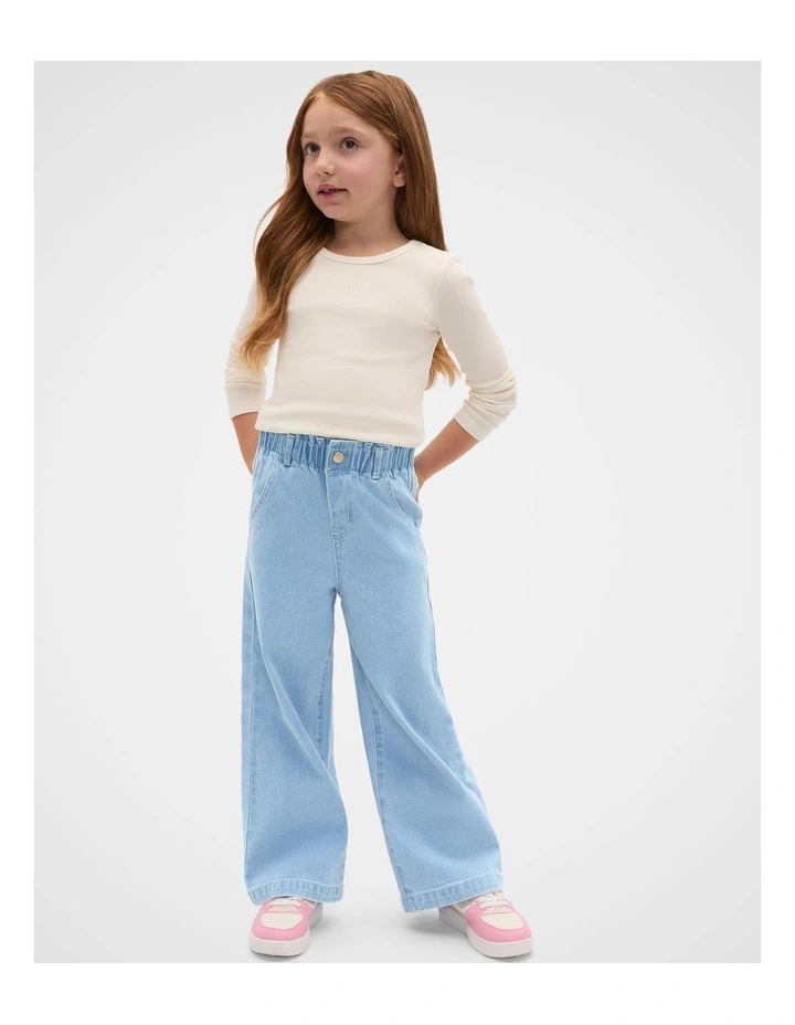 Heart Pocket Denim Jean in Cloud Blue Wash image 3