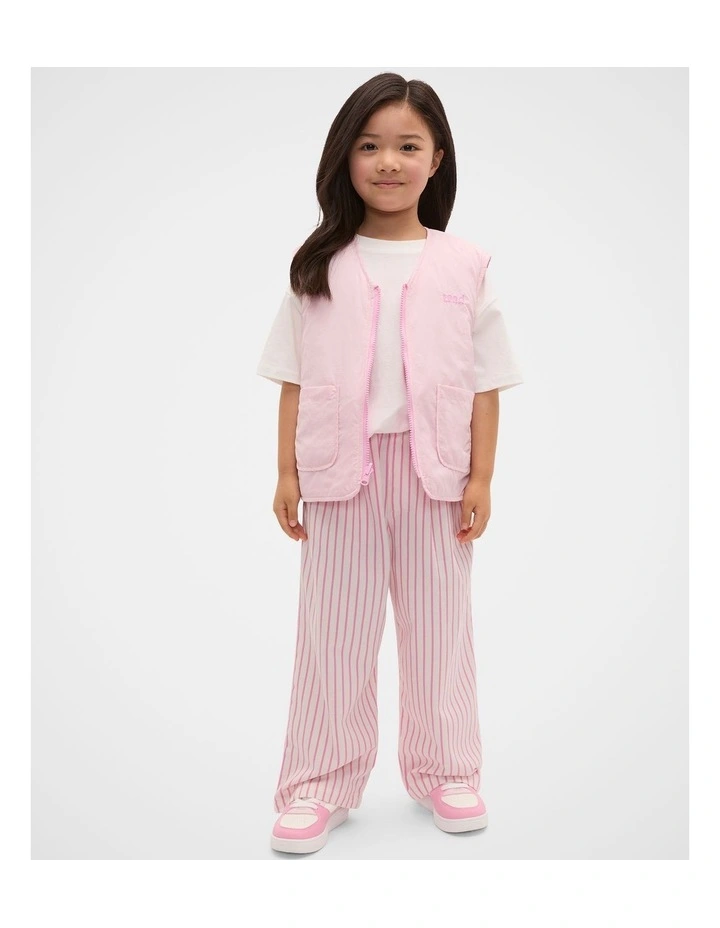 Quilted Logo Vest in Pink Lemonade image 3