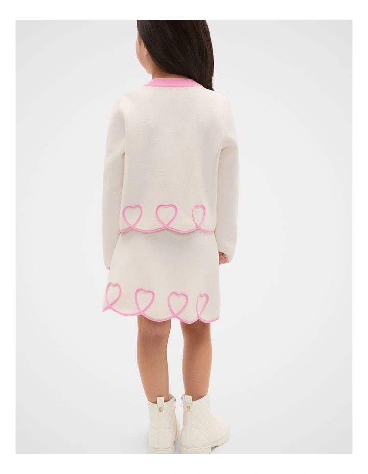 Scallop Crepe Cardigan in Classic Cream image 2