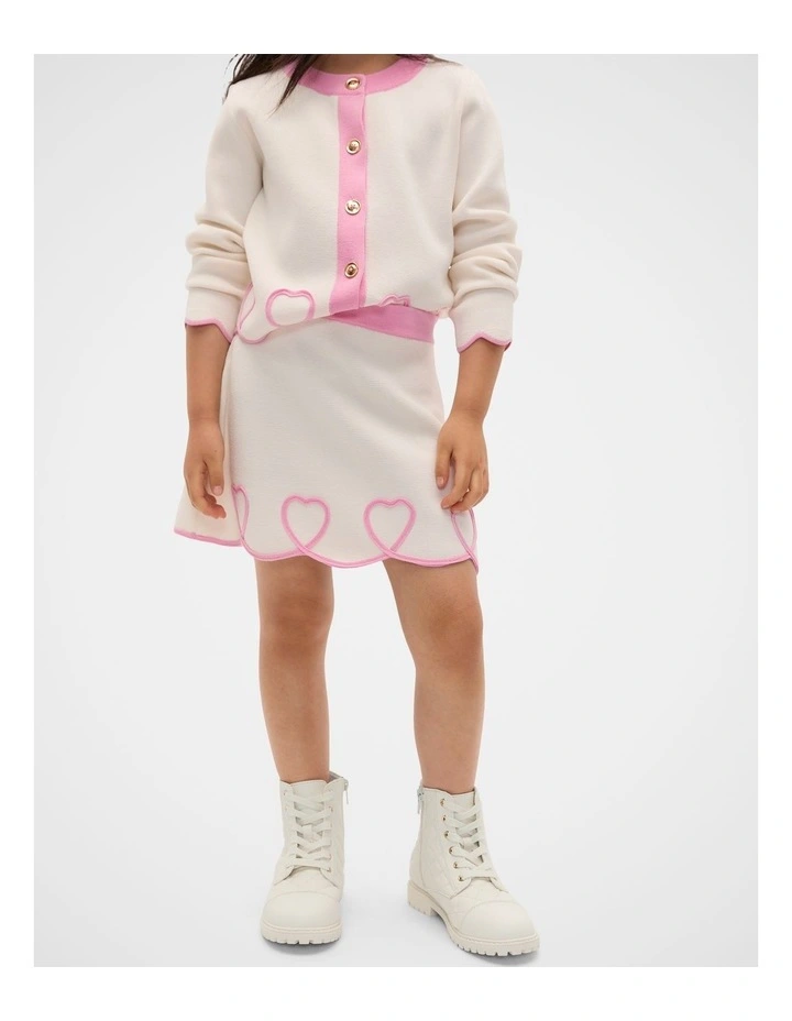 Scallop Crepe Skirt in Classic Cream image 1